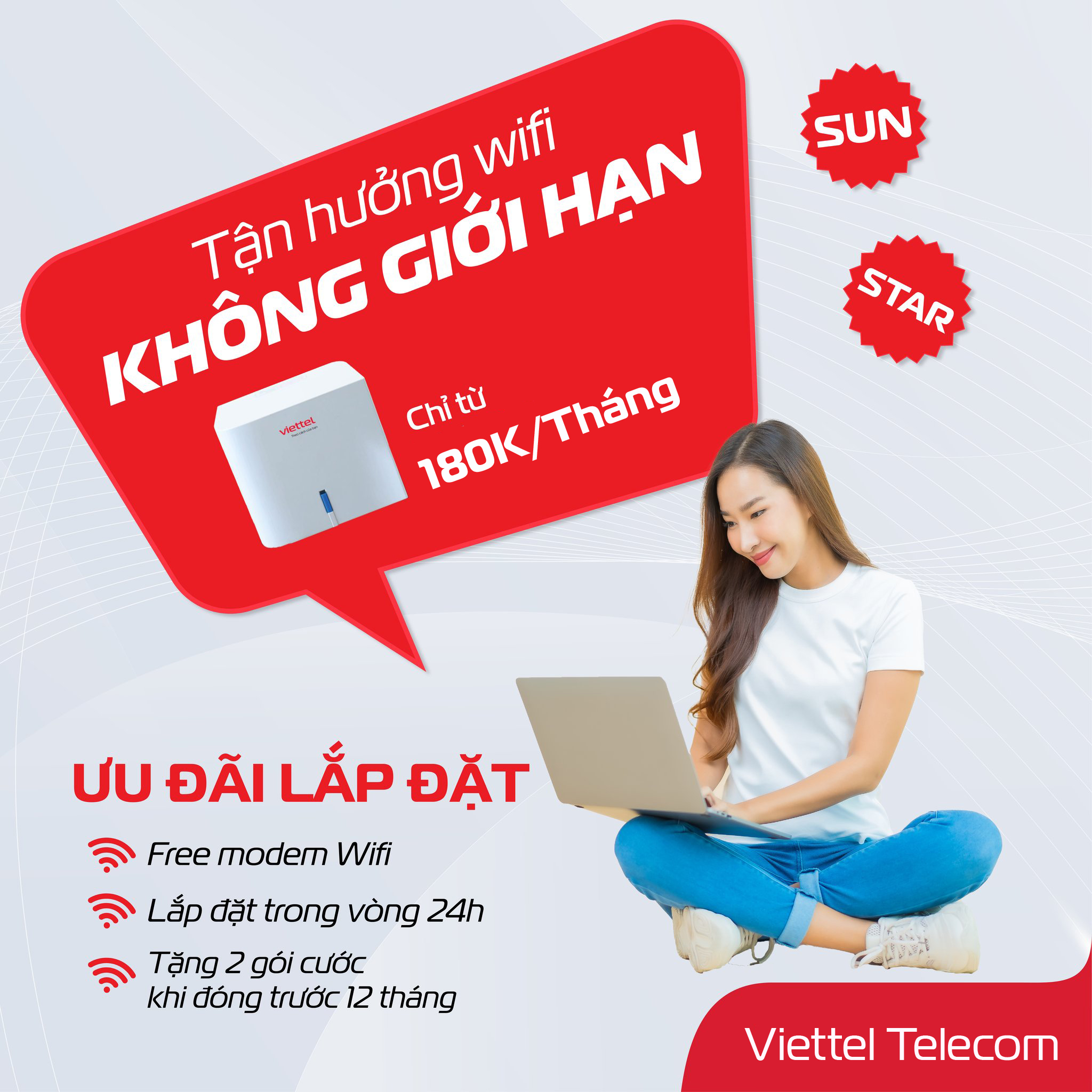 Lắp Mạng Wifi Viettel Tại Hocmon - Chỉ Từ 180k